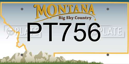 PT756 Montana License Plate