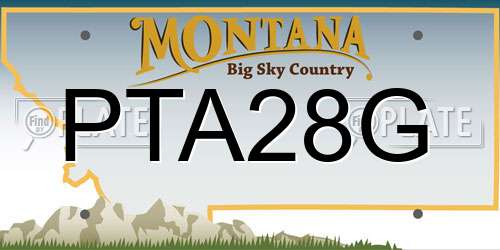 PTA28G Montana License Plate