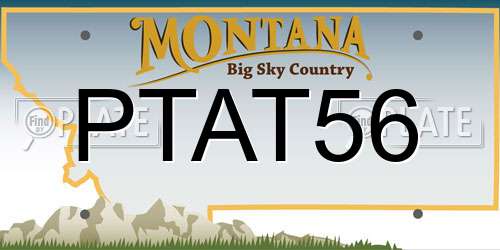 PTAT56 Montana License Plate