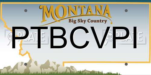 PTBCVPI Montana License Plate