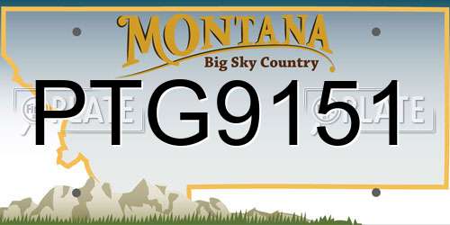 PTG9151 Montana License Plate