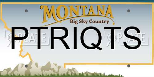 PTRIQTS Montana License Plate