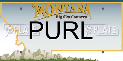 PURL Montana License Plate