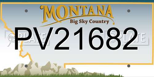 PV21682 Montana License Plate