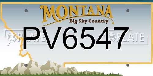 PV6547 Montana License Plate