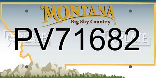 PV71682 Montana License Plate