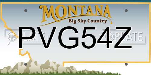 PVG54Z Montana License Plate
