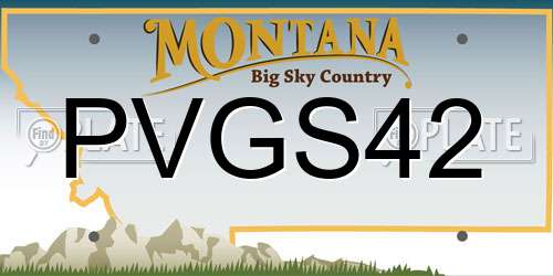 PVGS42 Montana License Plate
