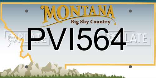 PVI564 Montana License Plate