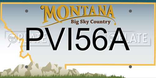 PVI56A Montana License Plate