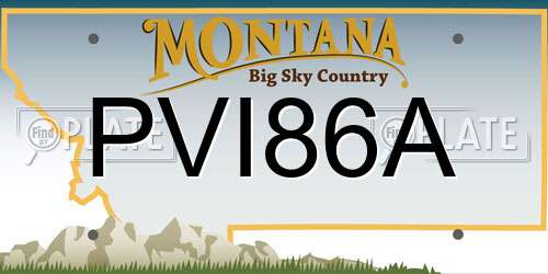 PVI86A Montana License Plate