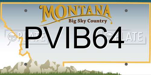 PVIB64 Montana License Plate