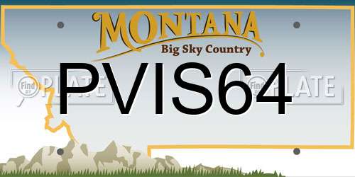 PVIS64 Montana License Plate