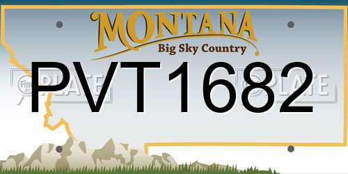 PVT1682 Montana License Plate