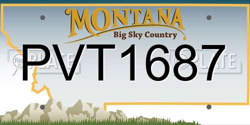 PVT1687 Montana License Plate