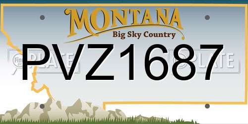 PVZ1687 Montana License Plate