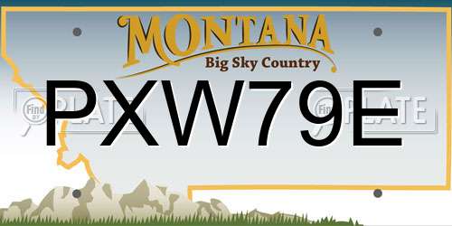 PXW79E Montana License Plate