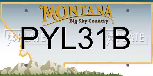 PYL31B Montana License Plate