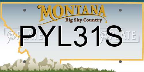 PYL31S Montana License Plate