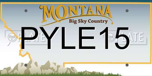 PYLE15 Montana License Plate