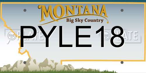 PYLE18 Montana License Plate
