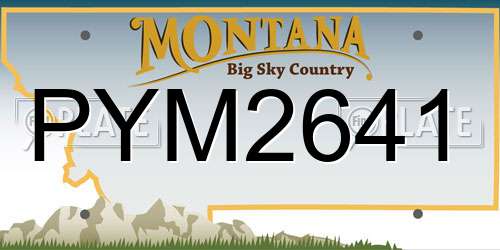 PYM2641 Montana License Plate