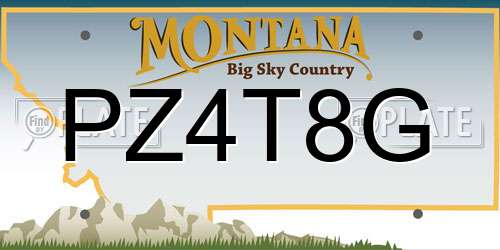 PZ4T8G Montana License Plate