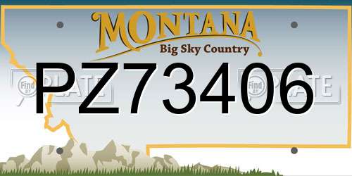 PZ73406 Montana License Plate
