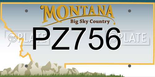 PZ756 Montana License Plate