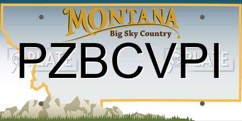 PZBCVPI Montana License Plate