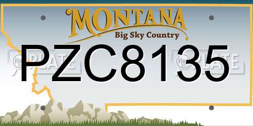 PZC8135 Montana License Plate