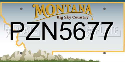 PZN5677 Montana License Plate