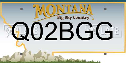 Q02BGG Montana License Plate