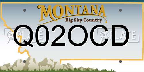 Q02OCD Montana License Plate