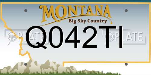 Q042TI Montana License Plate