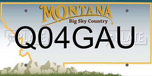 Q04GAU Montana License Plate