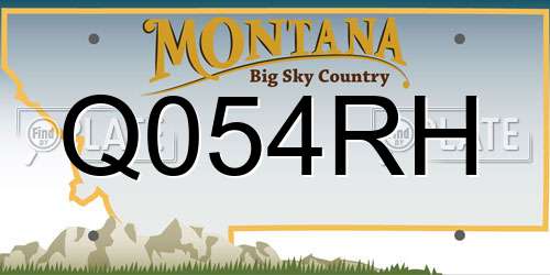 Q054RH Montana License Plate