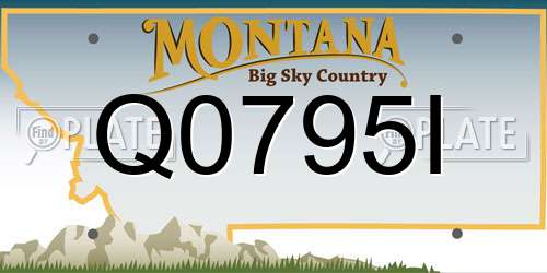 Q0795I Montana License Plate