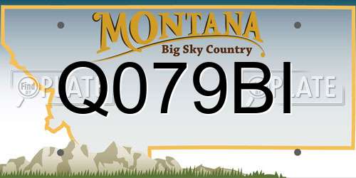 Q079BI Montana License Plate
