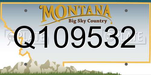 Q109532 Montana License Plate