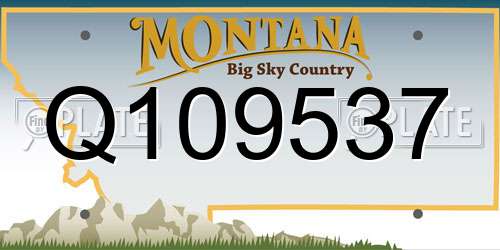Q109537 Montana License Plate