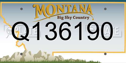Q136190 Montana License Plate