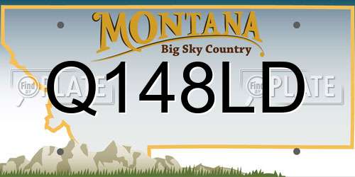 Q148LD Montana License Plate