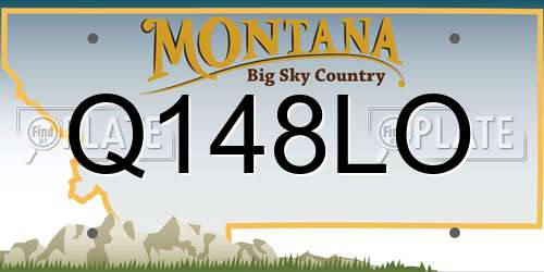 Q148LO Montana License Plate