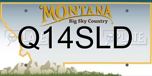 Q14SLD Montana License Plate