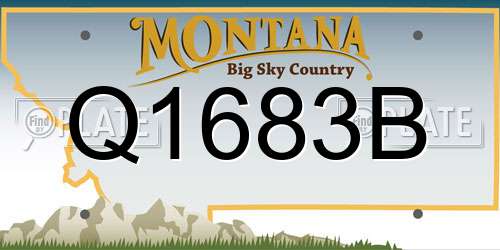 Q1683B Montana License Plate