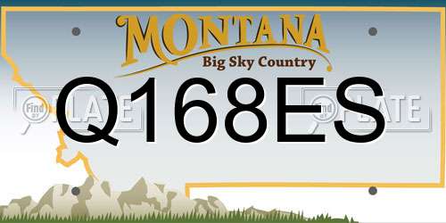 Q168ES Montana License Plate