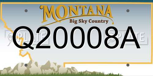 Q20008A Montana License Plate