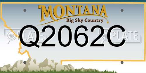 Q2062C Montana License Plate