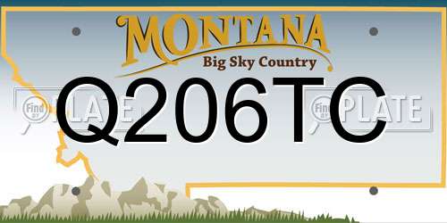 Q206TC Montana License Plate